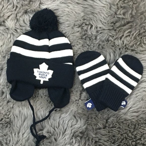 NHL Other - NHL | Boy'sToronto Maple Leafs Winter Hat and Mittens Set | Size 4-6X (Boys)
